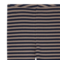 BIRKHOLM Stribede Rib Leggings Kashmir Brun & Navy Blå